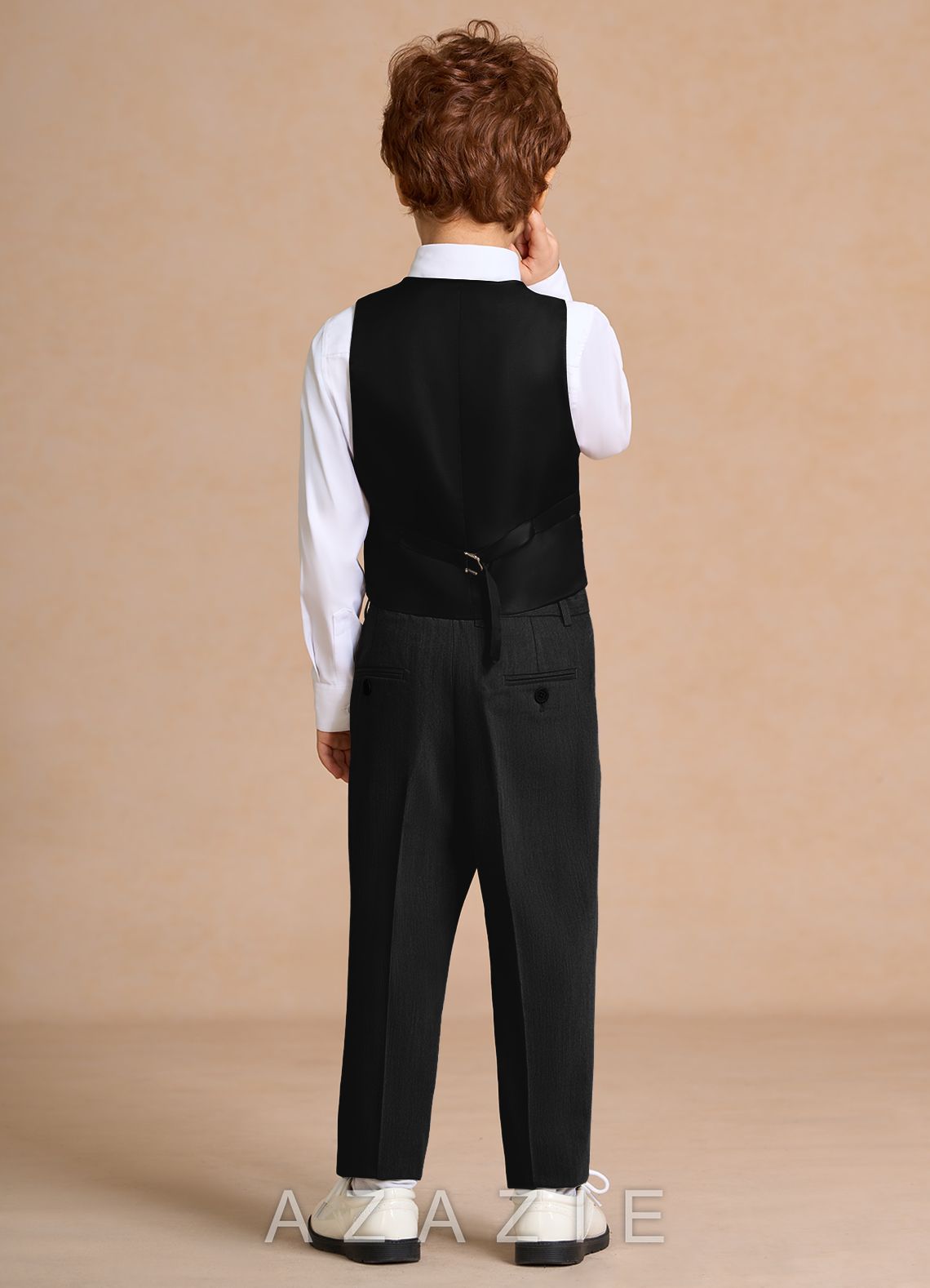Oliver Black Boys 5-Piece Suit With Bow Tie