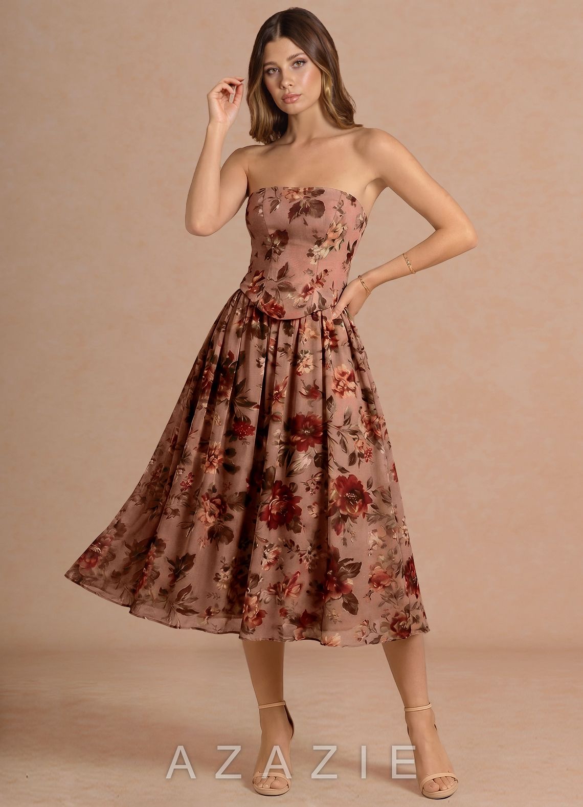 Rowena {color} Midi Dress  sp_mauve_multi_#mm134342