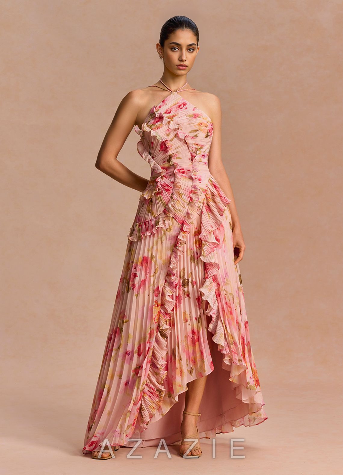 Hatsu {color} Maxi Dress  sp_bouquet_floral_#bf134422