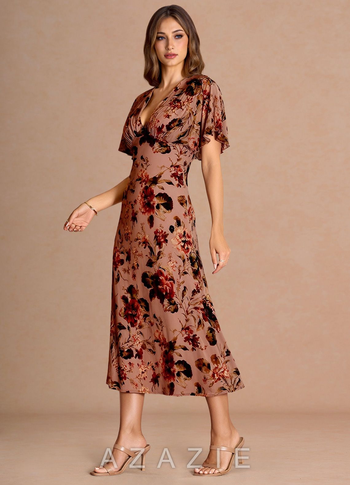 Darla {color} Midi Dress  sp_mauve_multi_#mm134342