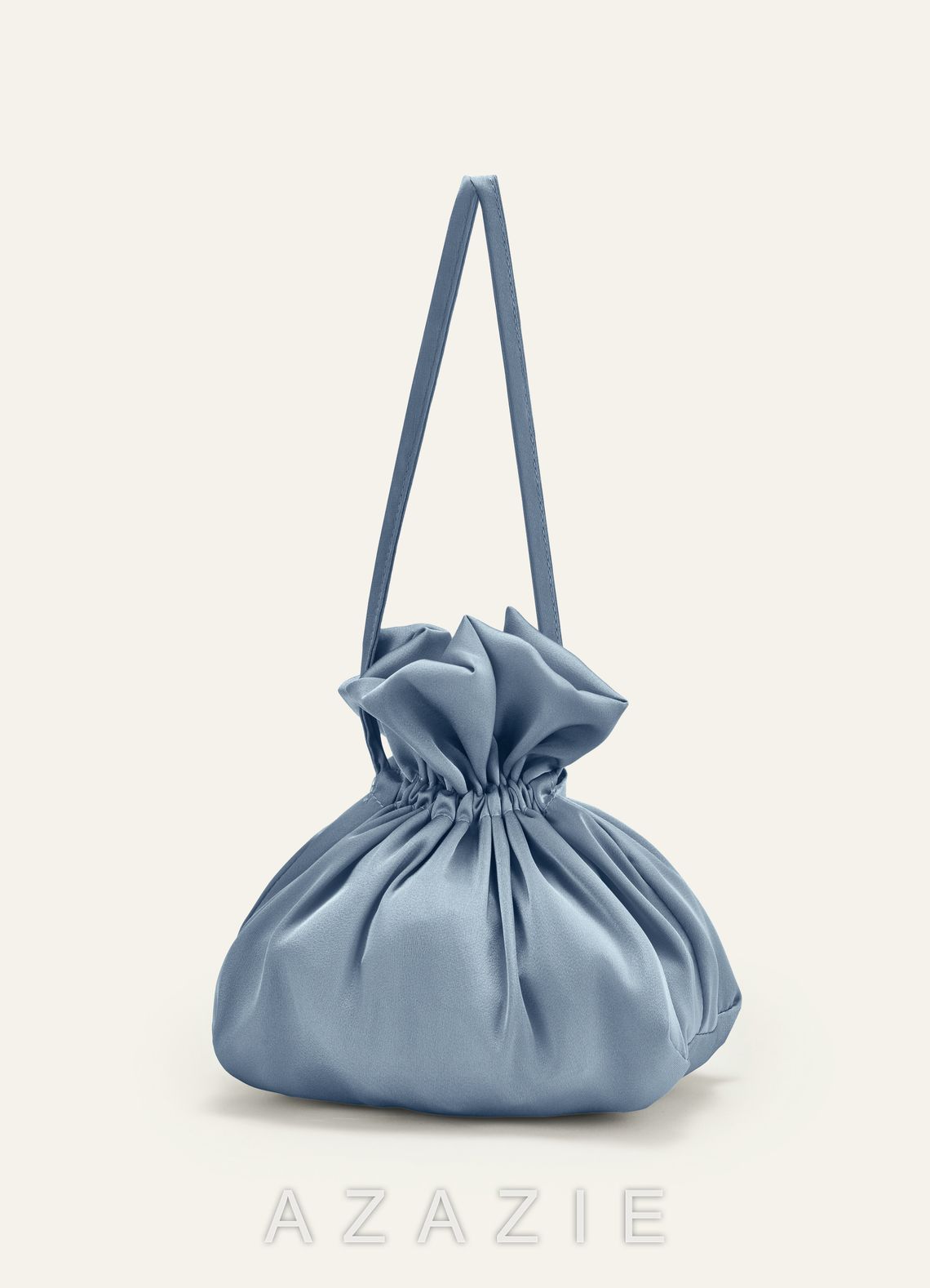 Matching Color Satin Drawstring Handbag