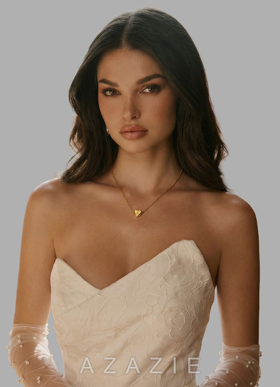 18K Gold Plated Heart-Shaped Letter Personalized Necklace