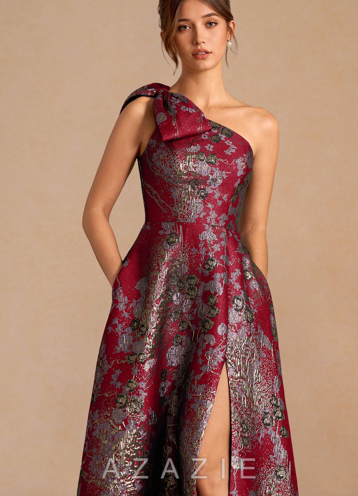 Jonelle {color} Midi Dress  sp_merlot_#mt134149