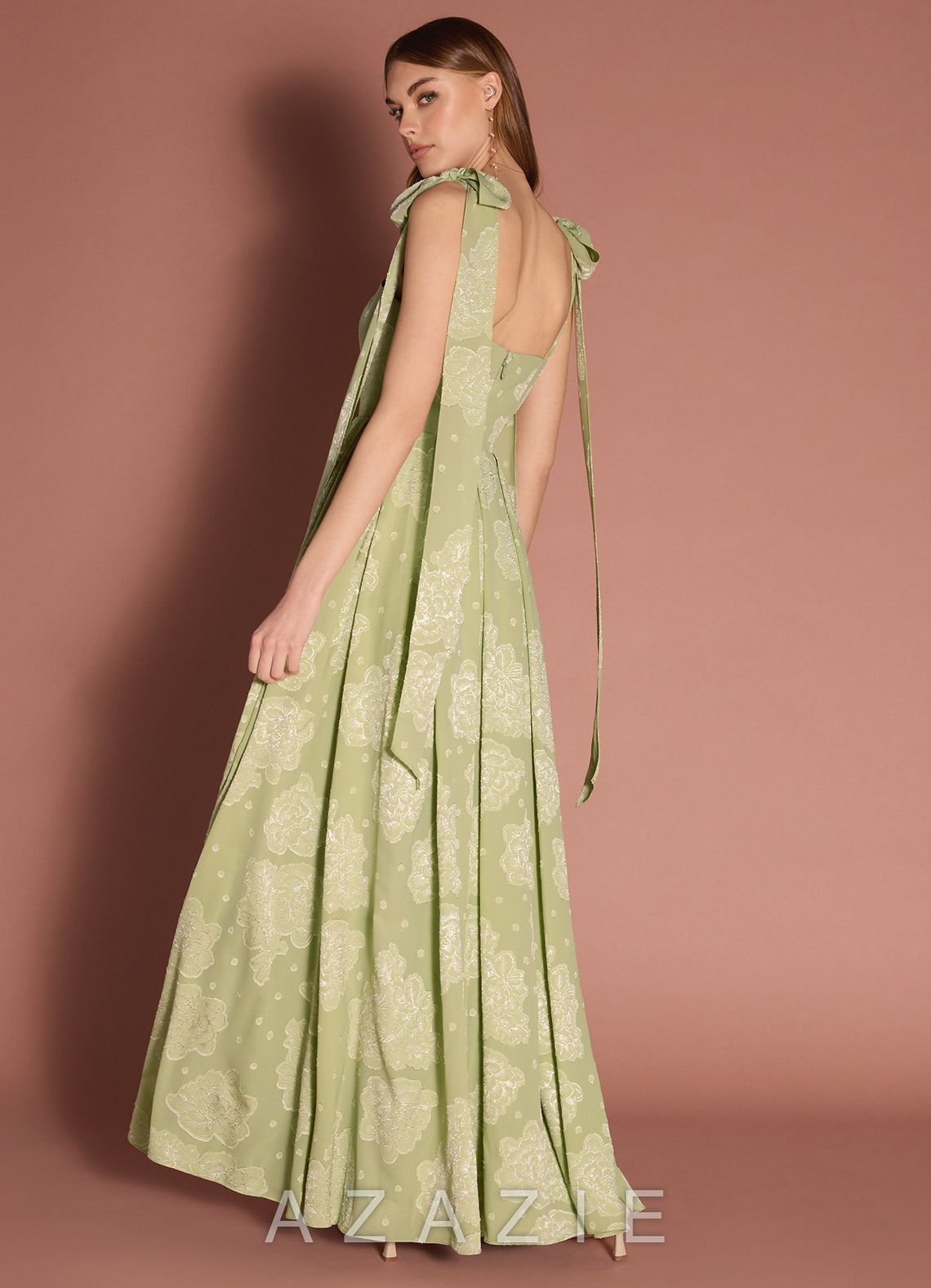 Anesa {color} Bow Maxi Dress  sp_celadon_#cn134718