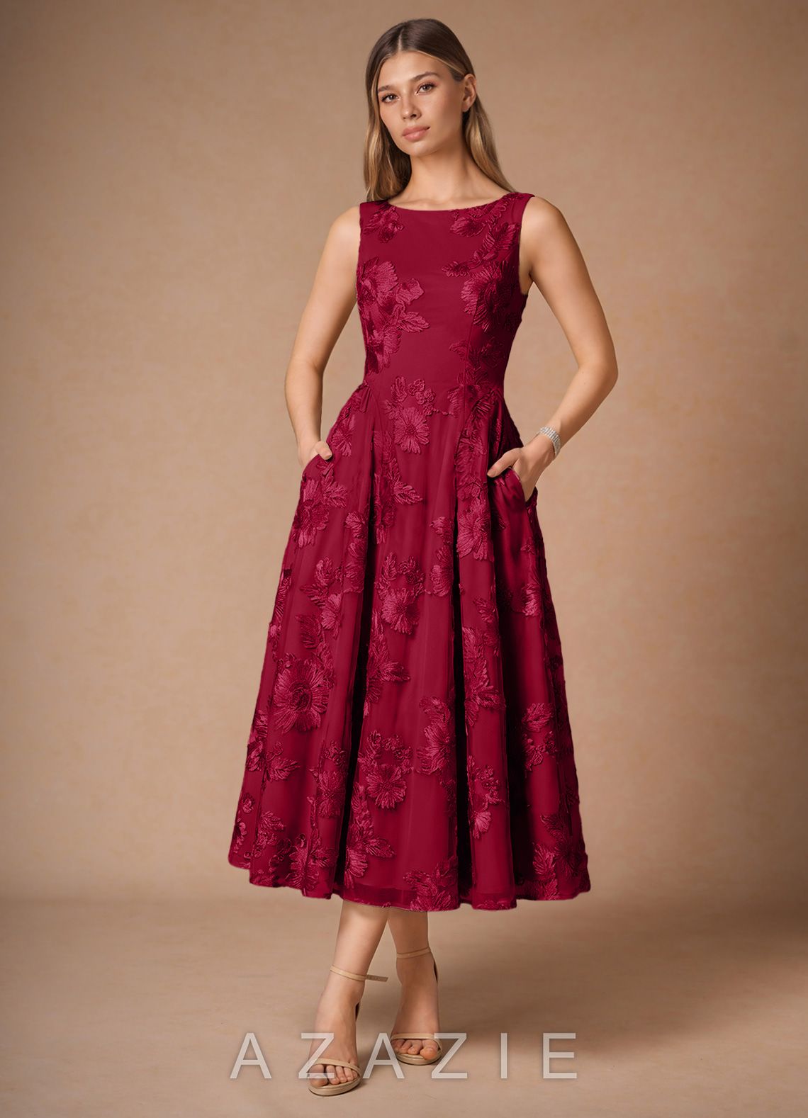 Casey {color} Midi Dress  sp_burgundy_#bd308
