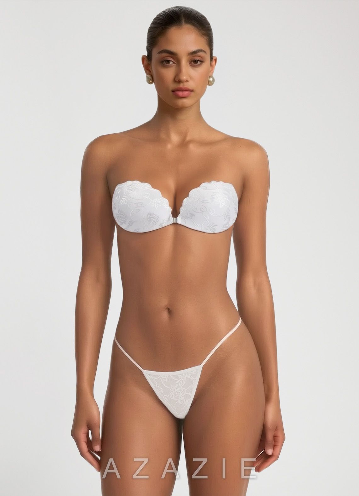 Azazie Diamond White Lace Push-Up Pasties  sp_diamond_white