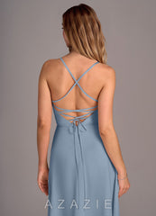 Azazie Mei Dusty Blue A-Line Chiffon Dress dusty_blue