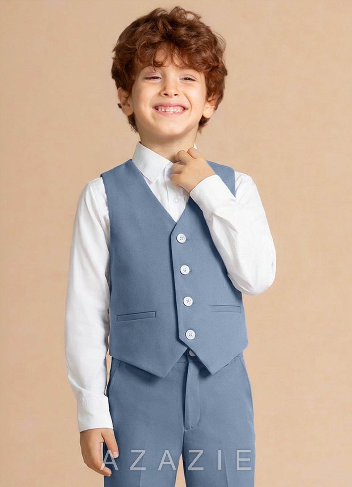 Finn Dusty Blue Boy Vest