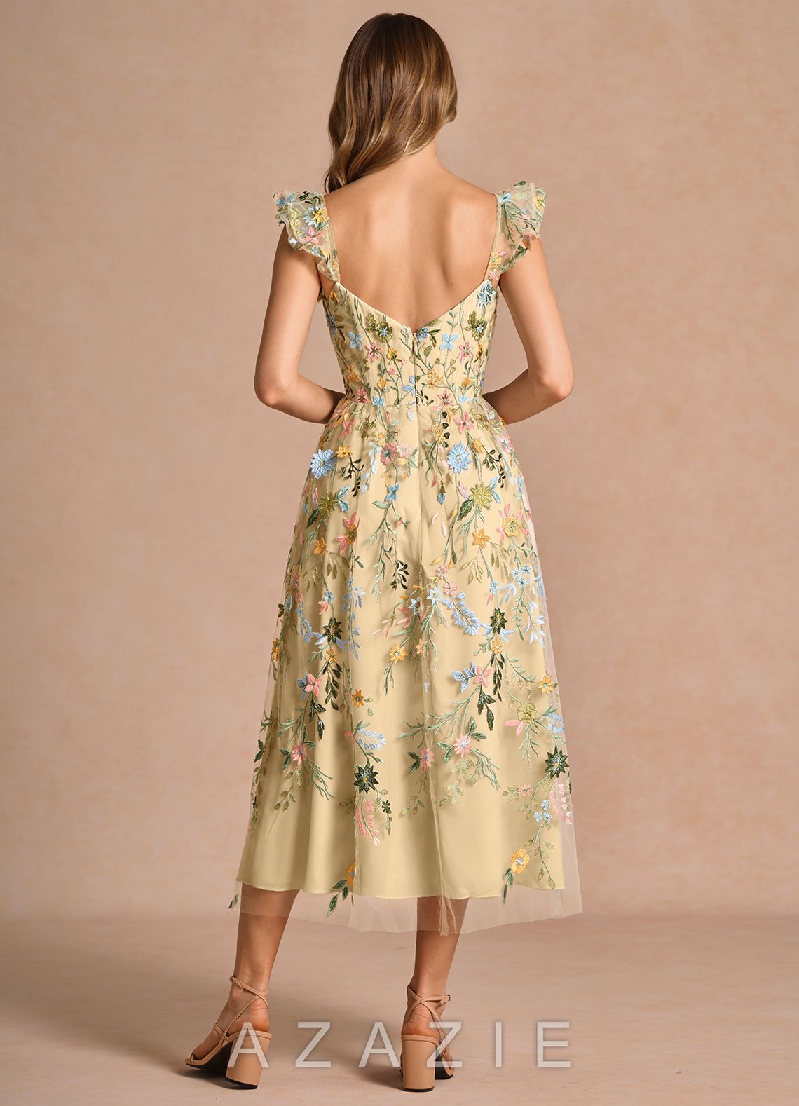 Denisse {color} Midi Dress  sp_lemon_multi_#lm134321