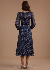 Edith {color} Midi Dress  sp_floral_gingham_#fg134370