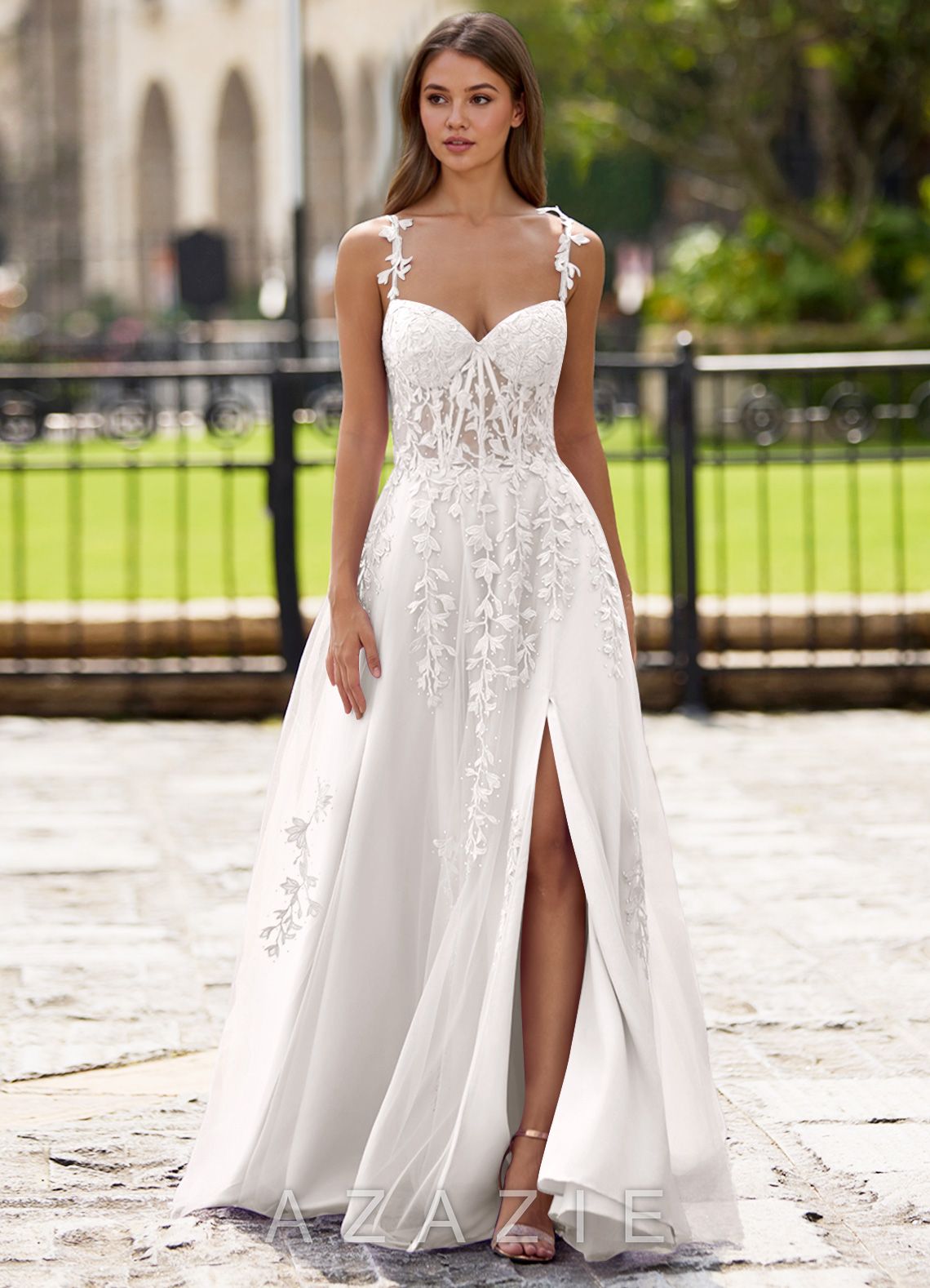 Dreamscape White A-line Prom Dress