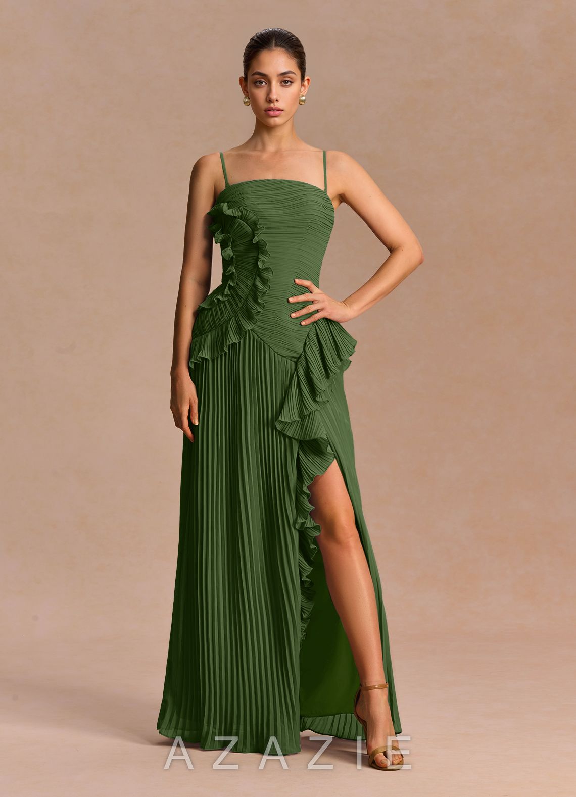 Brylee {color} Maxi Dress  sp_olive_#111401