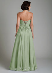 Azazie Petra Dusty Sage A-Line Corset Chiffon Dress dusty_sage