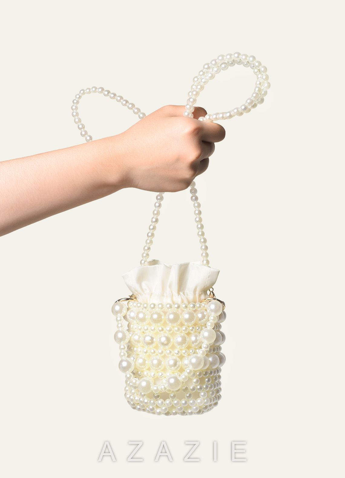 Pearl Bucket Bag with Dual Detachable Straps