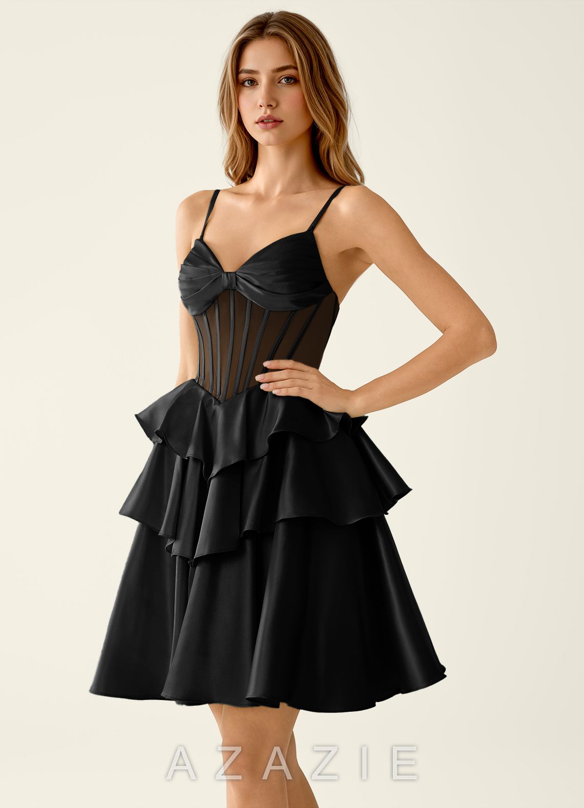 Aurisse Black Mini Dress