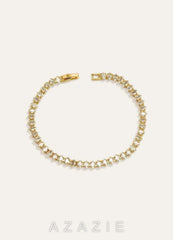 Crystal Tennis Bracelet  gold