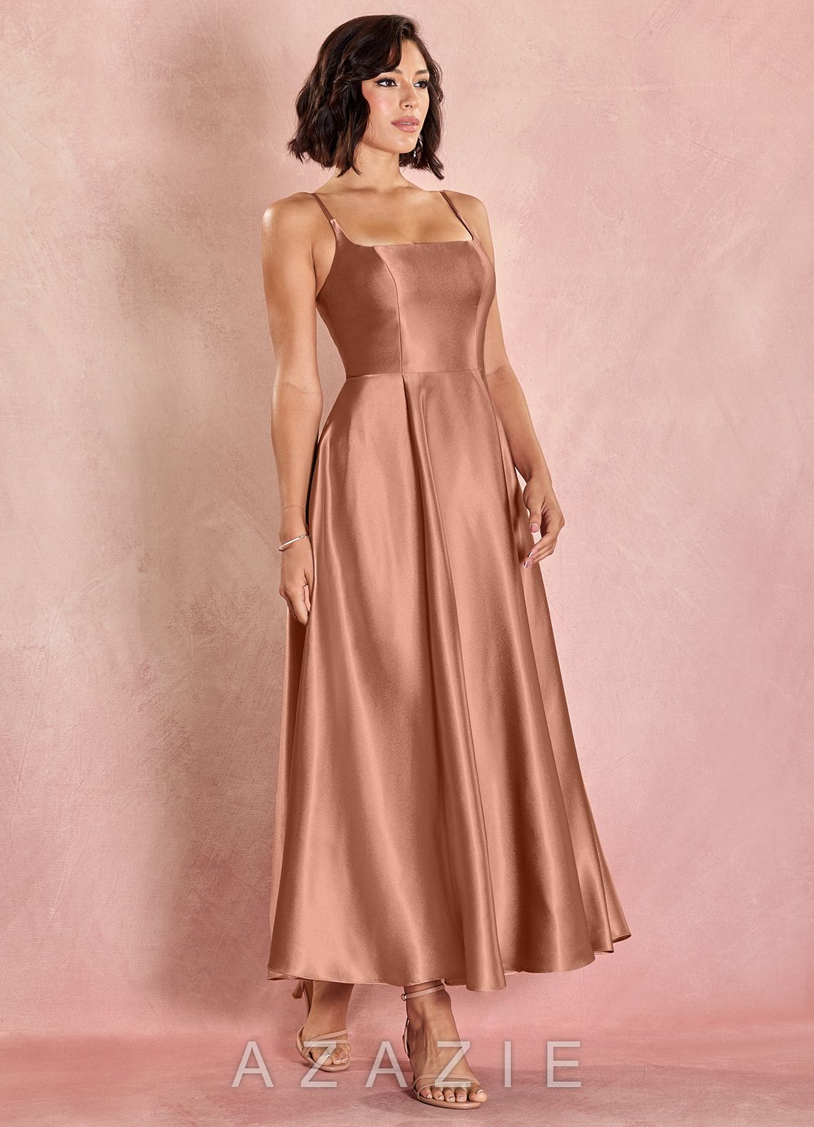 Elvie {color} Lace-up Maxi Dress  sp_antique_brass_#_ab134850