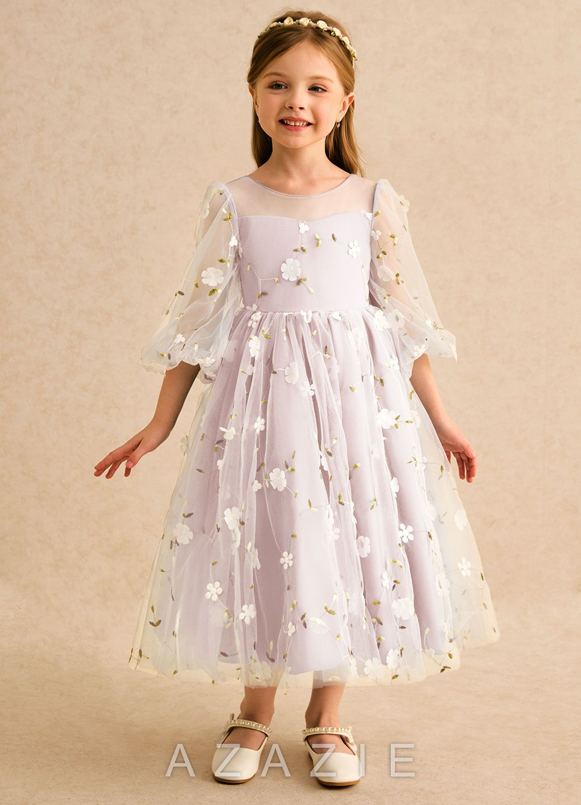 Azazie Elowen Blushing Pink A-Line Sweetheart Neckline Lace Dress blushing_pink