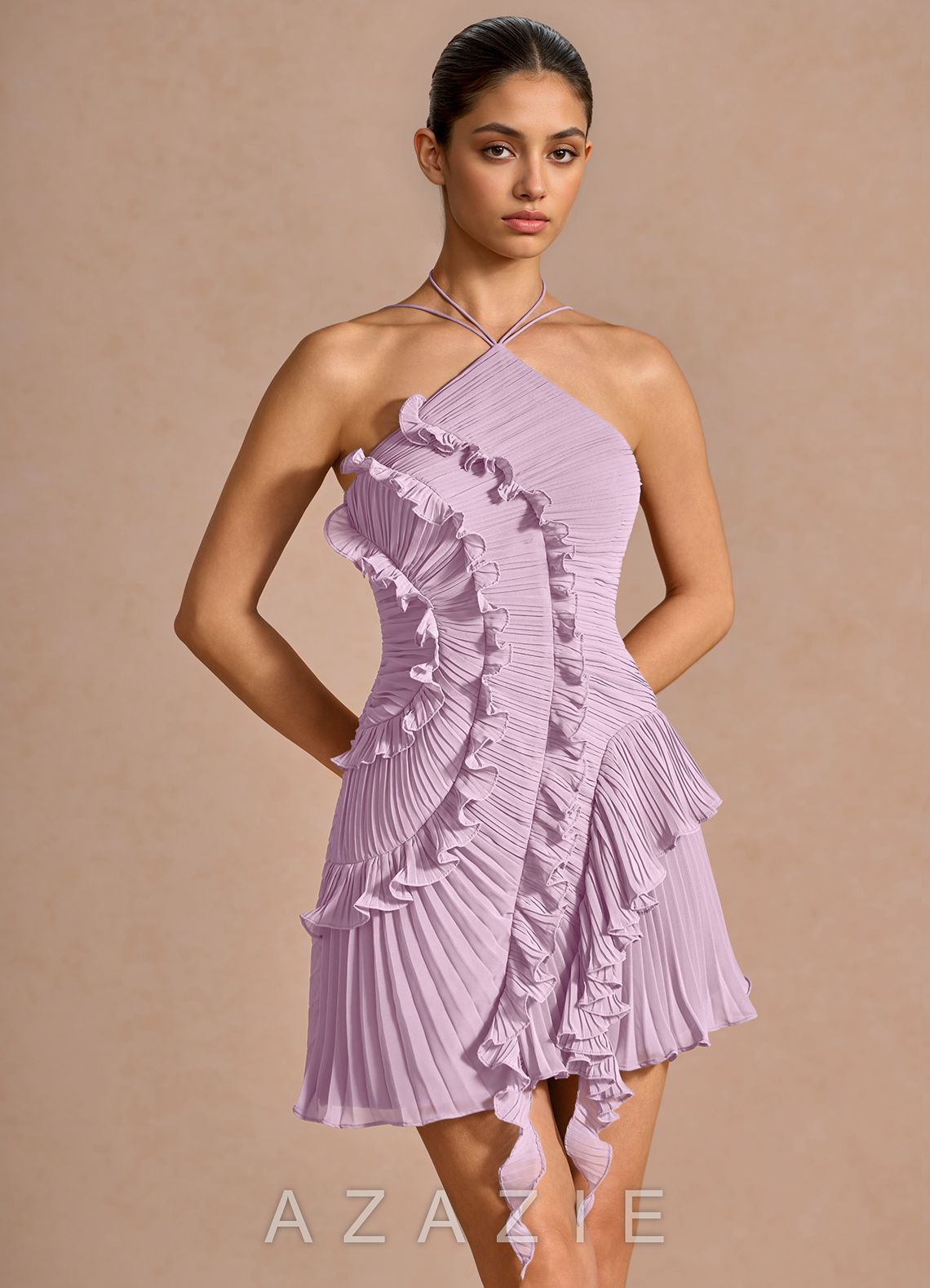 Hatsu {color} Mini Dress  sp_frosted_lilac_#fl134121