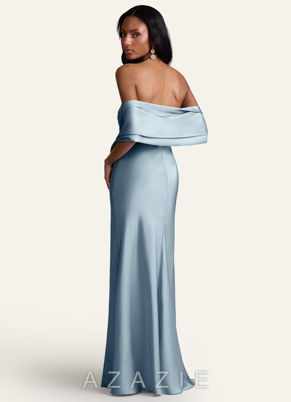 Azazie Matching Color Aleena Stretch Satin Shawl
