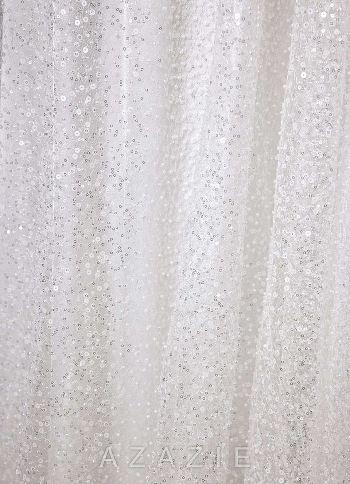 Azazie Gaia Wedding Dress Diamond White A-Line V-Neck Beading Dress diamond_white