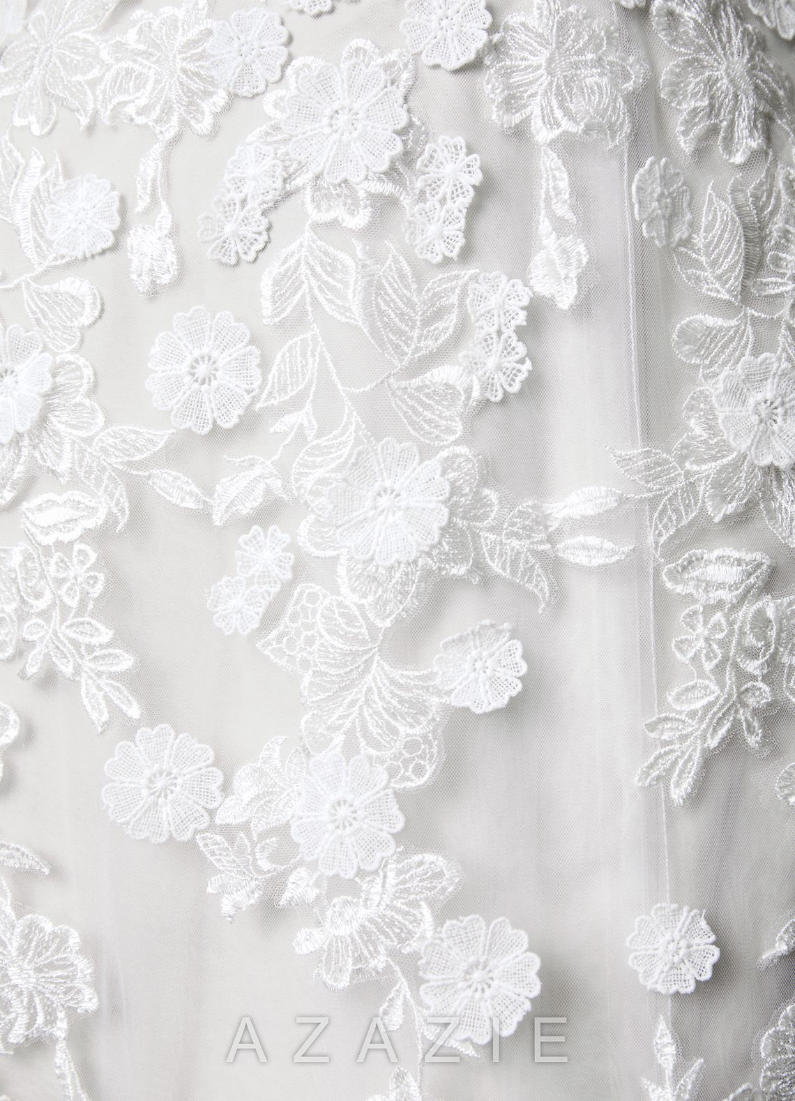 Azazie Vivienne Diamond White A-Line Sweetheart Lace Dress diamond_white