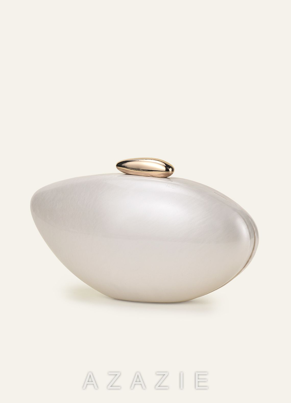 Modern Marble Effect Acrylic Clutch Bag  ivory