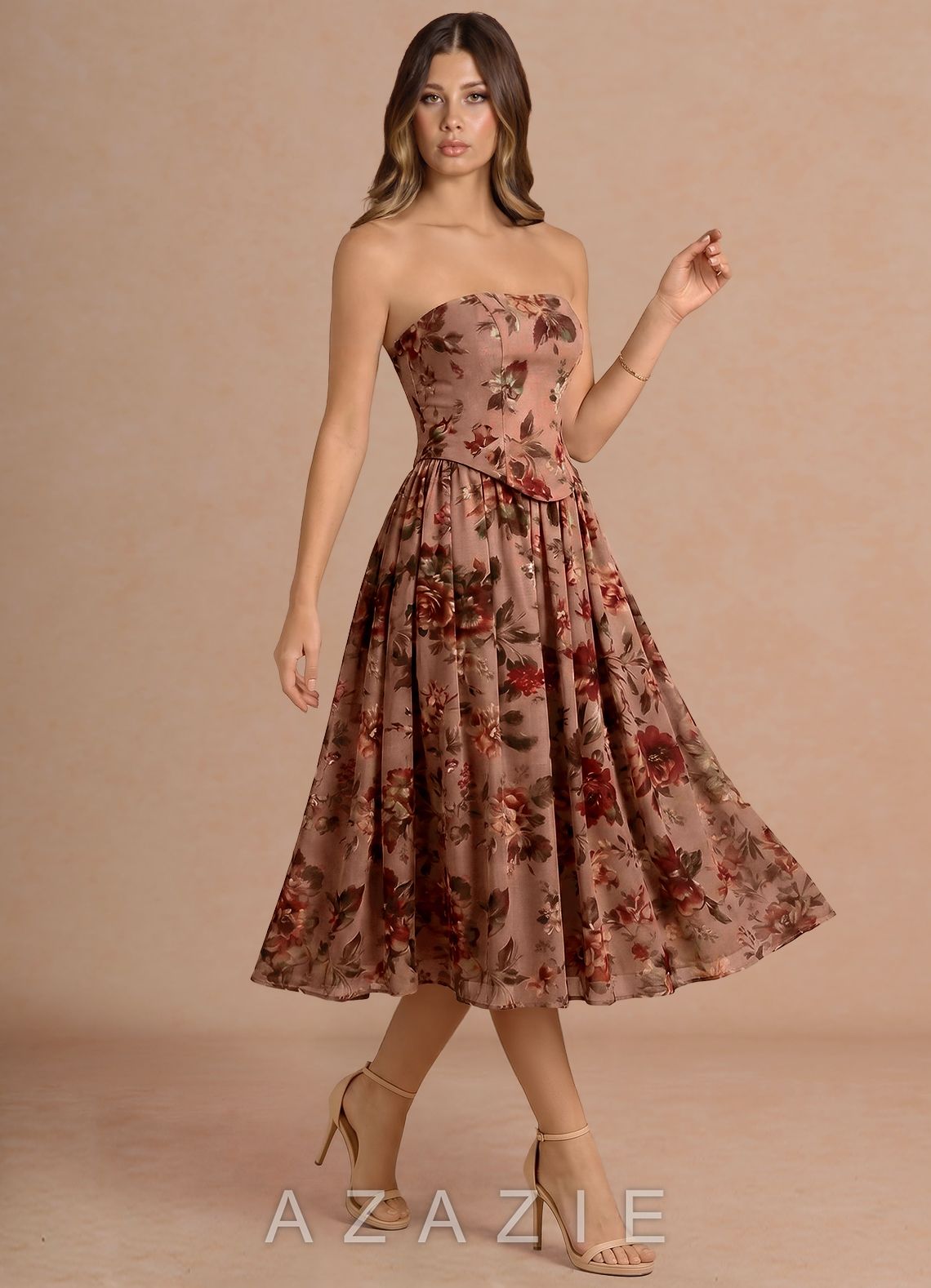 Rowena {color} Midi Dress  sp_mauve_multi_#mm134342