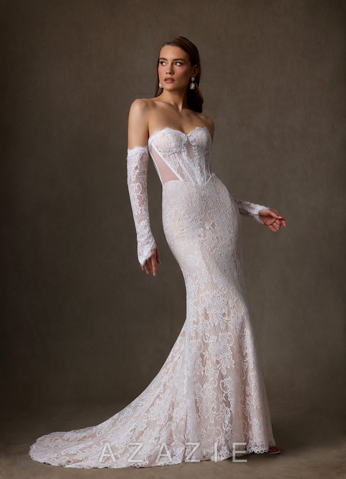 The Floral Lace Off-the-Shoulder Bridal Gloves  diamond_white