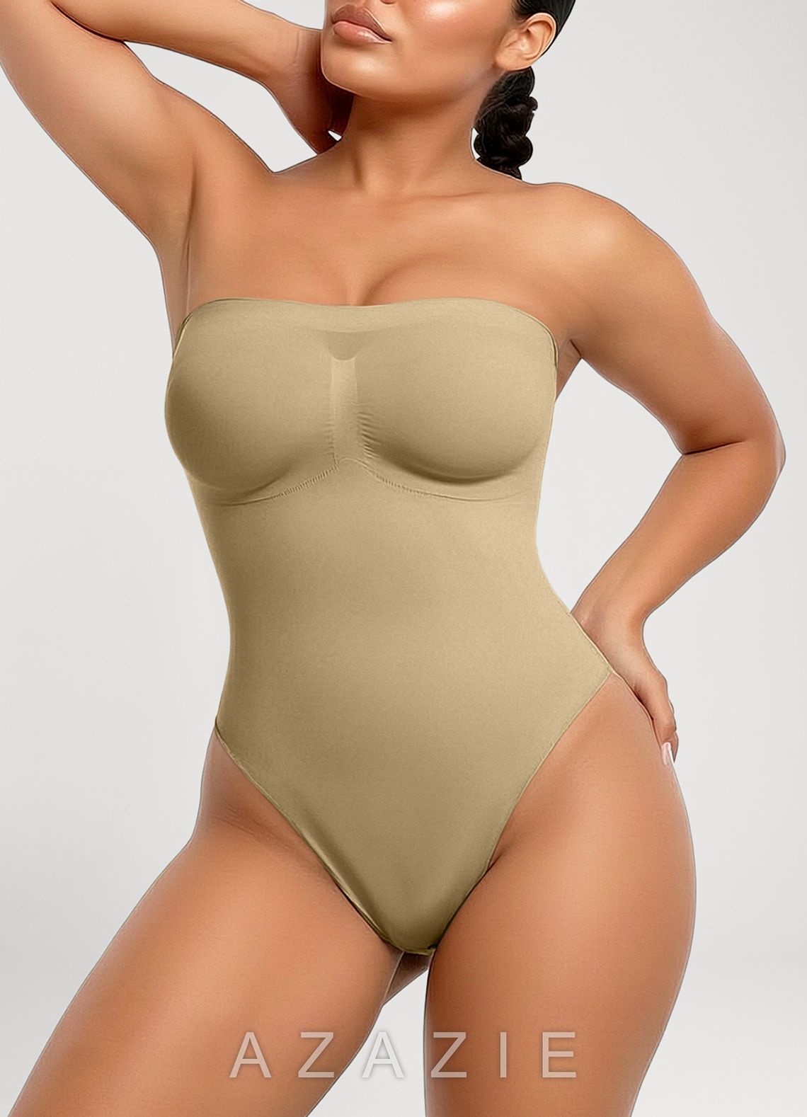 Strapless Bandeau Heavy Control Shapewear(No Padding)