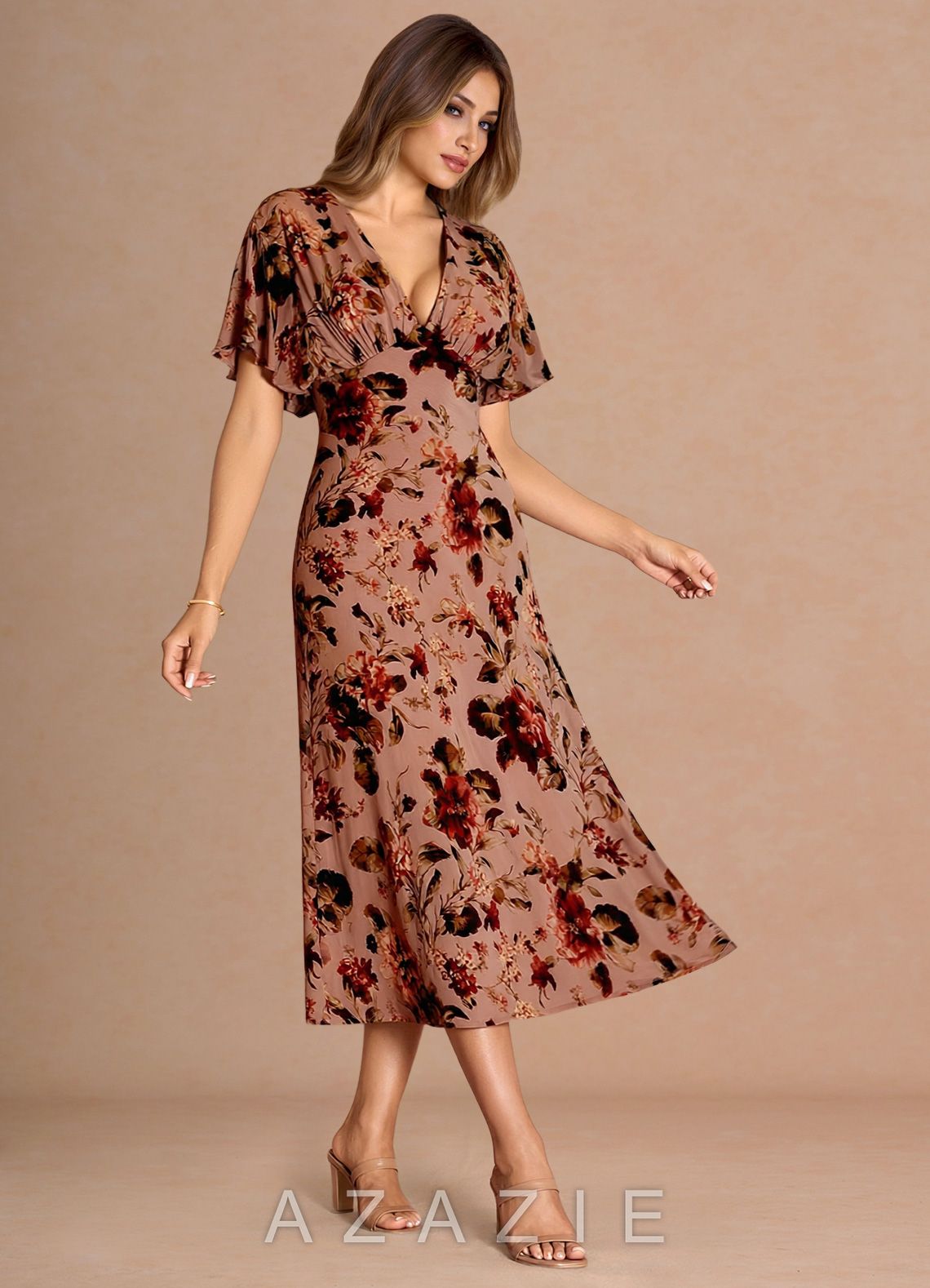 Darla {color} Midi Dress  sp_mauve_multi_#mm134342