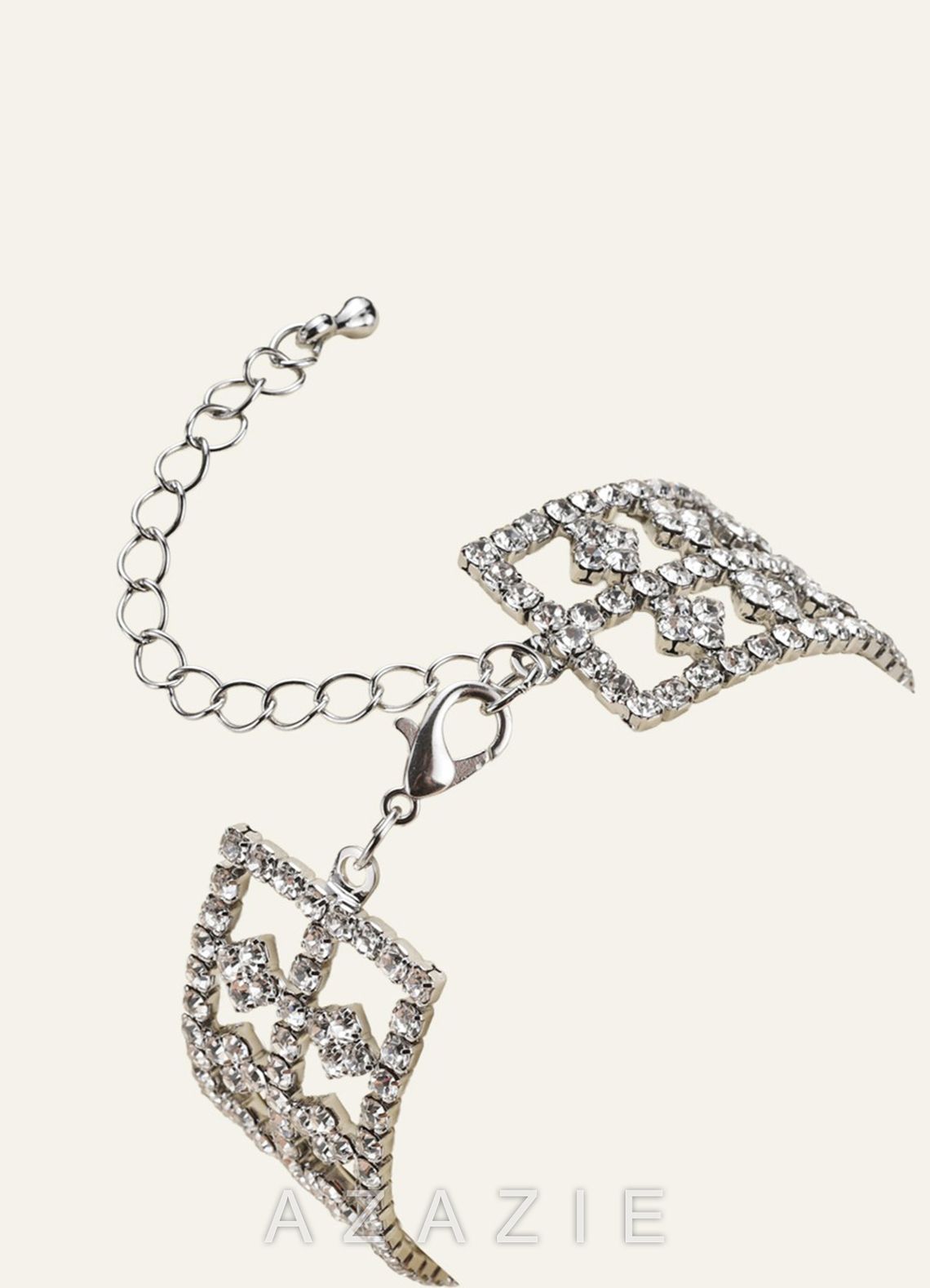 Rhinestone Lattice Bracelet  silver