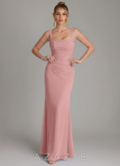 Azazie Agustina Dusty Rose Mermaid Corset Chiffon Dress dusty_rose