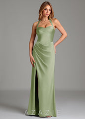 Azazie Serenity Dusty Sage Mermaid Sweetheart Neckline Stretch Satin Dress