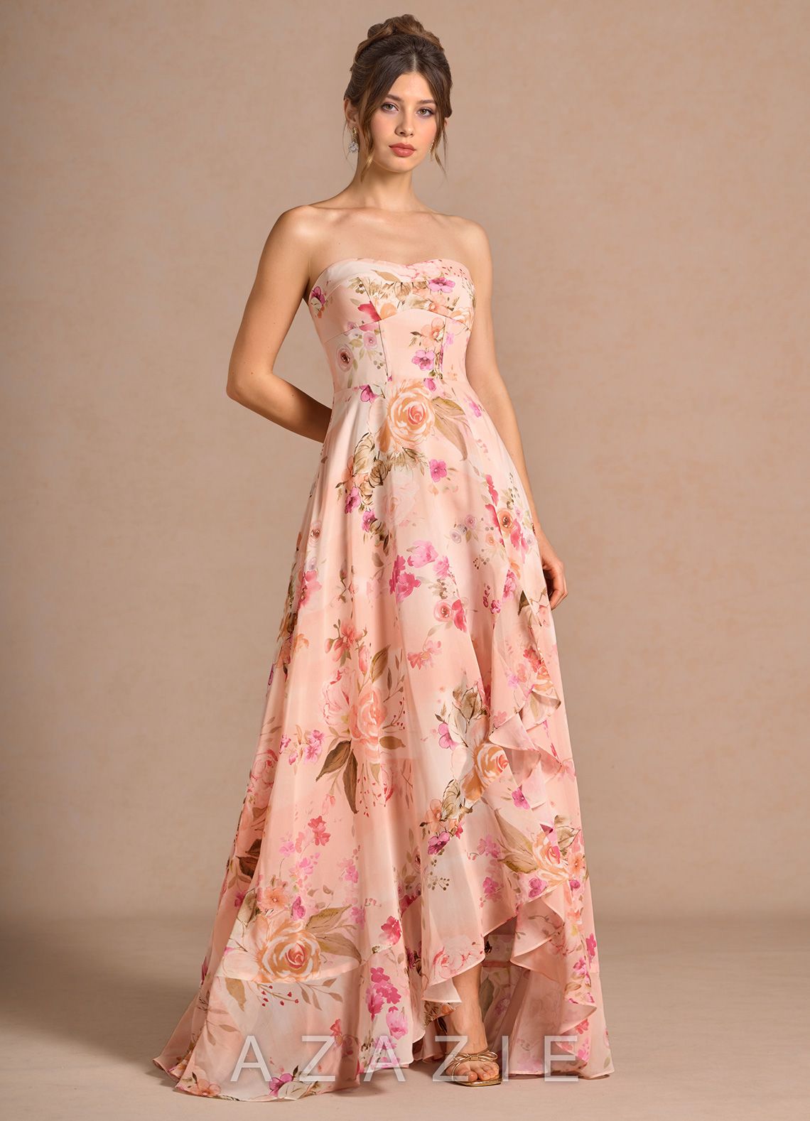 Daphne {color} Maxi Dress  sp_abstract_bouquet_floral_#111401