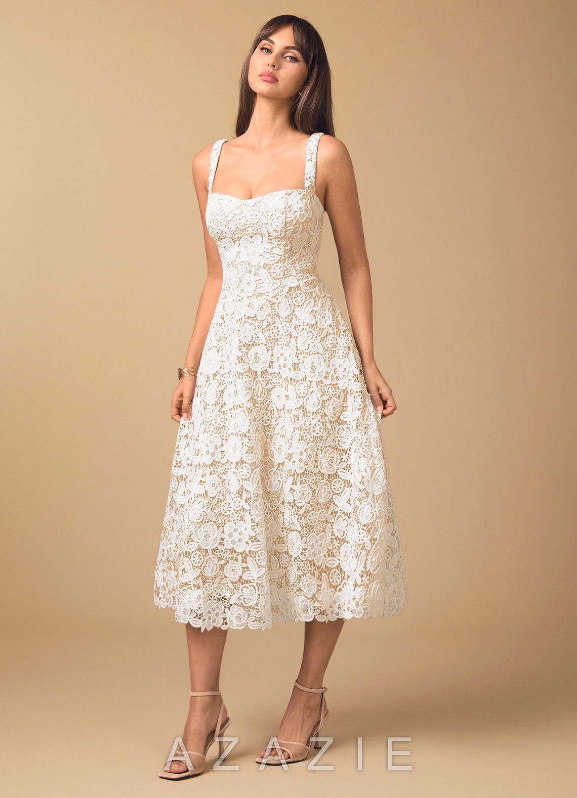Elisa {color} Lace Midi Dress  sp_white_#we134382