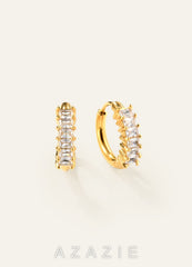 18K Gold Plated French Retro Minimalist Hoop Earrings