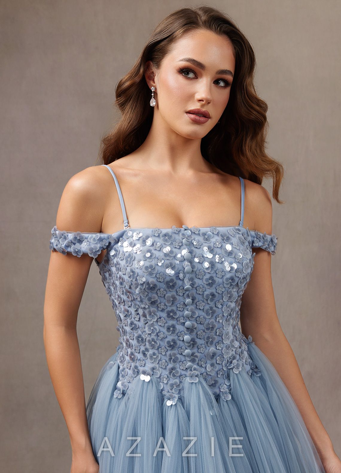 Ariella {color} Maxi Dress  sp_powder_blue_shimmer_#ps134376