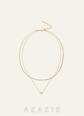 Layered Tennis Pendant Necklace