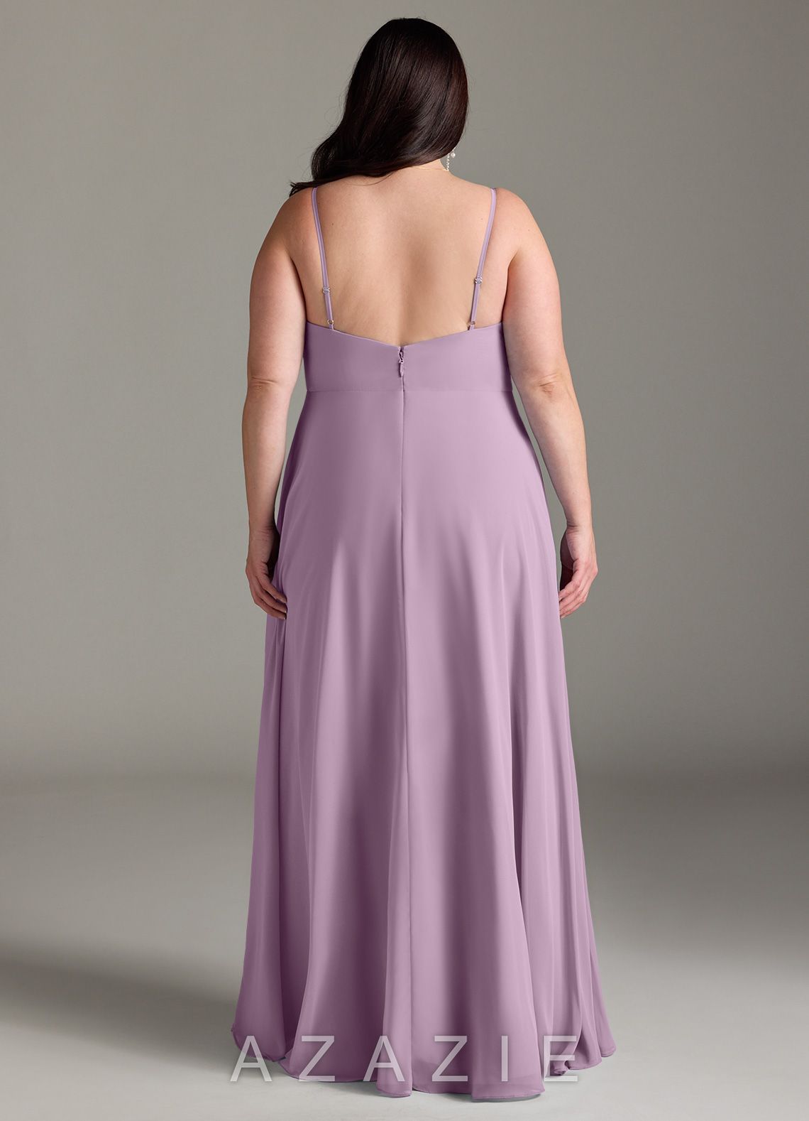 Azazie Akita Wisteria A-Line Chiffon Dress wisteria