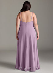 Azazie Akita Wisteria A-Line Chiffon Dress wisteria