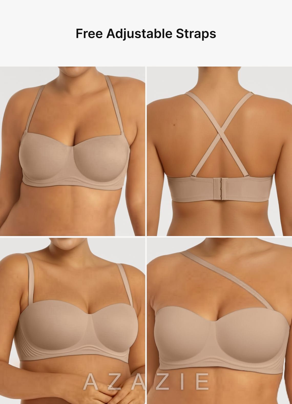 Full‑Bust Seamless Strapless Underwire Bra