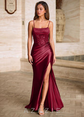 Starlit Burgundy Cowl Neck Sequin Corset Dress