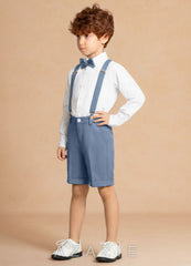 Finn Dusty Blue Boy 4-Piece Shorts Suit