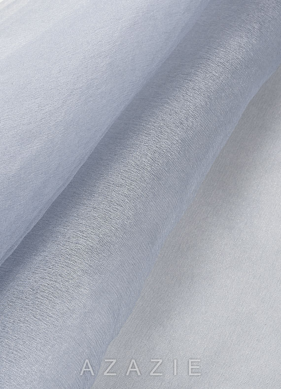 Azazie Sheer Tassel Organza Shawl  dusty_blue