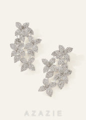 Statement Rhinestone Floral Earrings