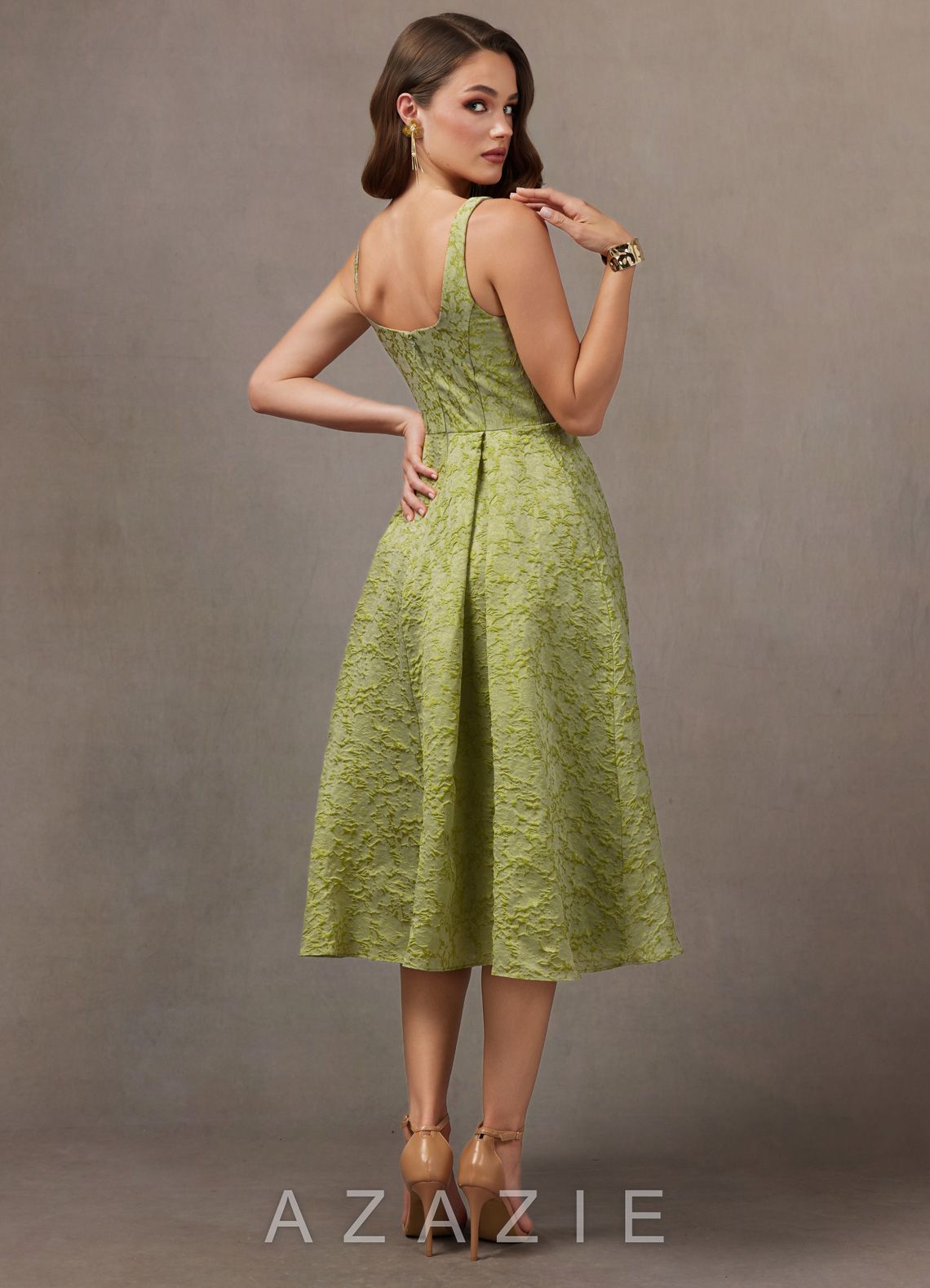 Lauren {color} Midi Dress  sp_light_chartreuse_#lc134302