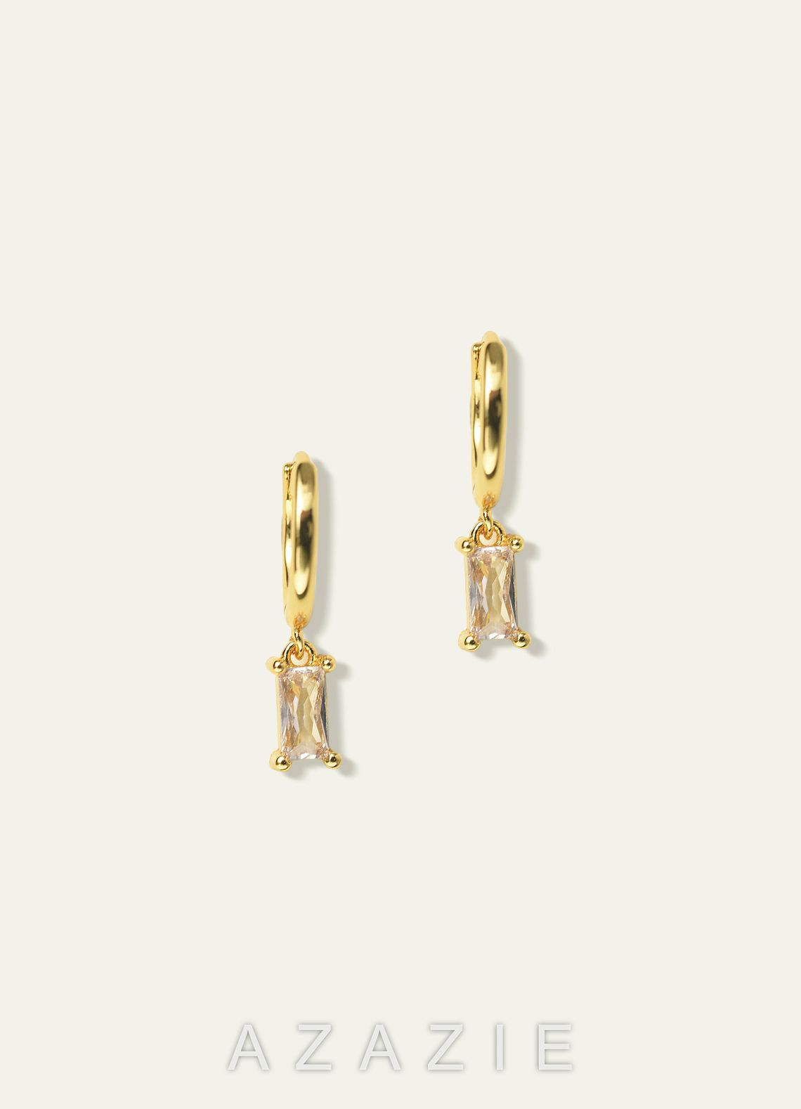 14K Gold Plated Birthstone Huggies