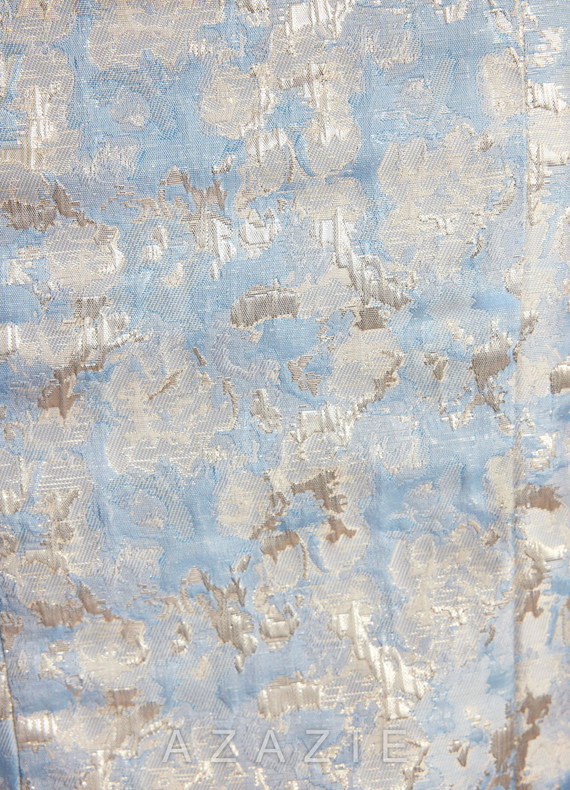 Azazie Zephyra Dusty Blue Mermaid Off the Shoulder Jacquard Dress dusty_blue