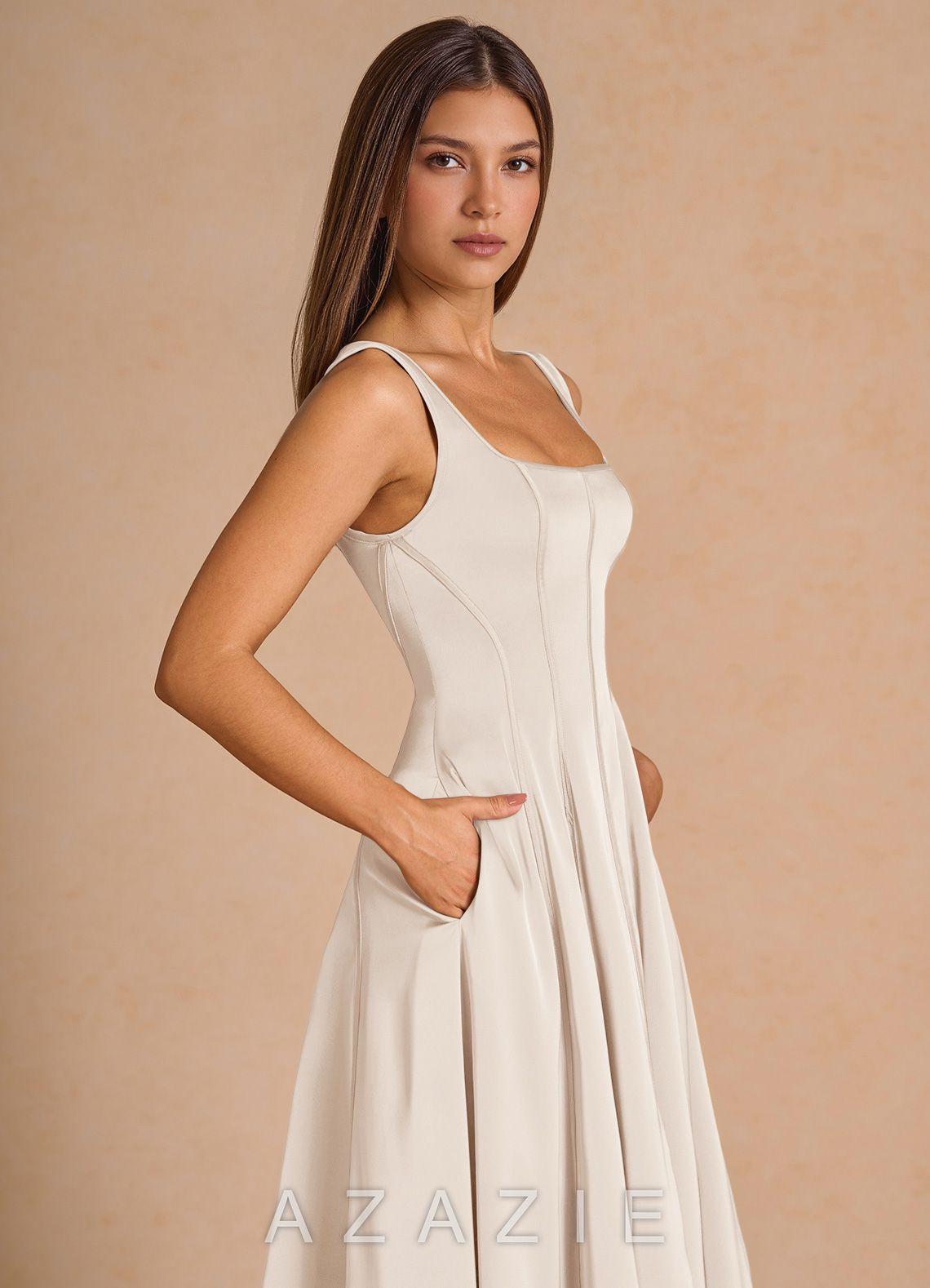 Nolia {color} Midi Dress  sp_cream_#cr134128
